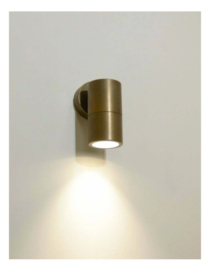 GU10 Exterior Wall Pillar Spot Lights (Aged Brass) IP65 image 2