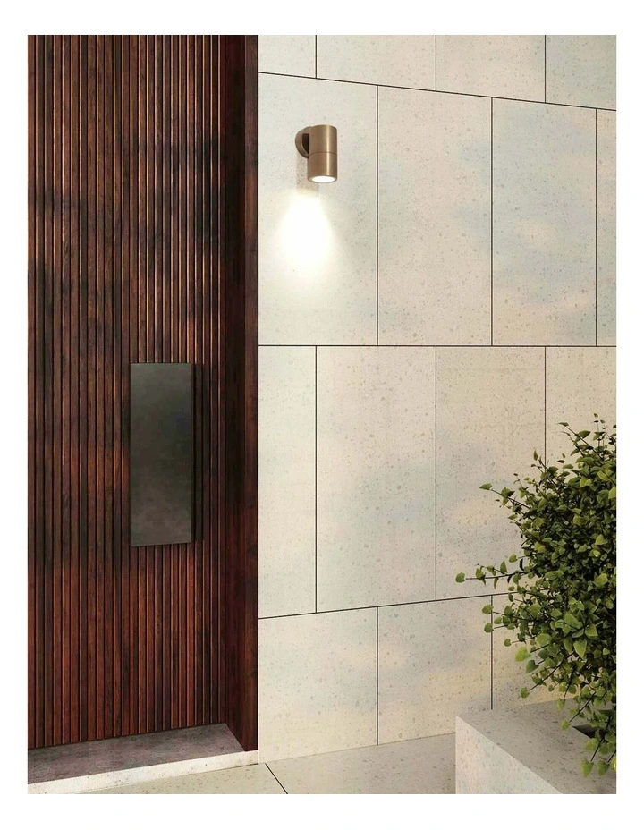 GU10 Exterior Wall Pillar Spot Lights (Aged Brass) IP65 image 3