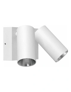 Surface Mounted LED Tri-CCT Double Adjustable Wall/Pillar Light (Matte White) IP65