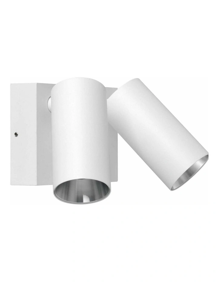 Surface Mounted LED Tri-CCT Double Adjustable Wall/Pillar Light (Matte White) IP65 image 1