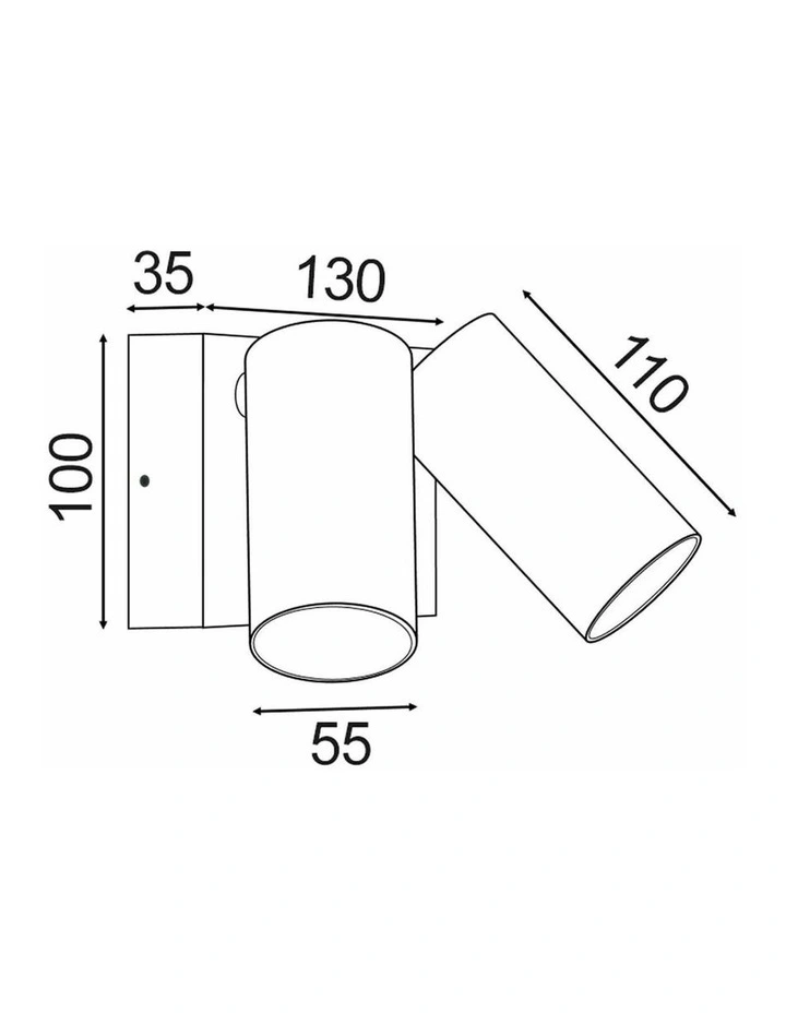 Surface Mounted LED Tri-CCT Double Adjustable Wall/Pillar Light (Matte White) IP65 image 2