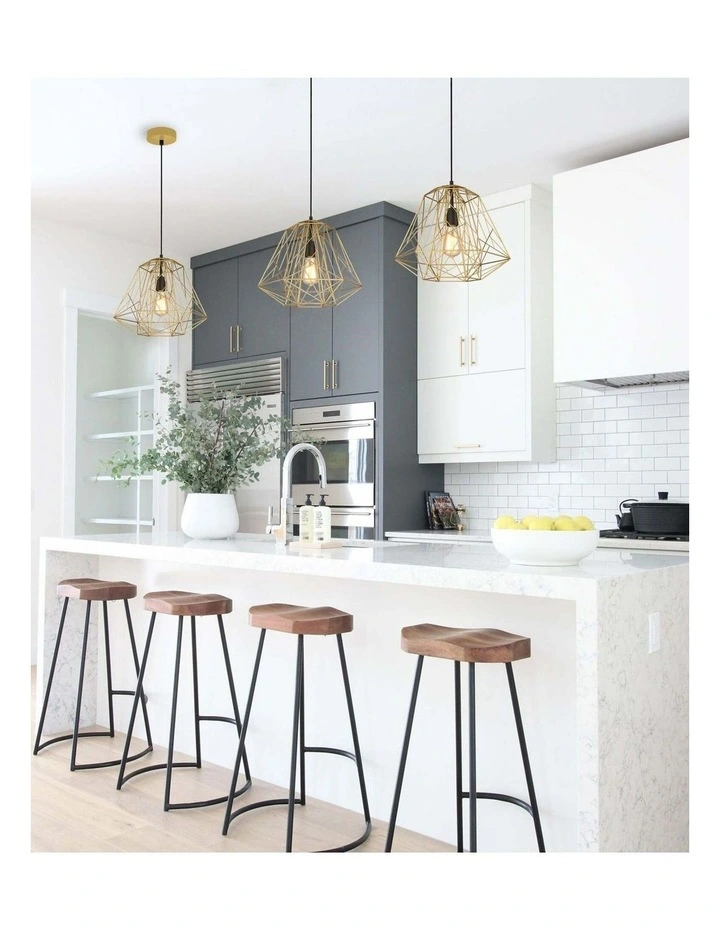 Marte Geometric Design Interior Iron Cage Pendant Lights image 2