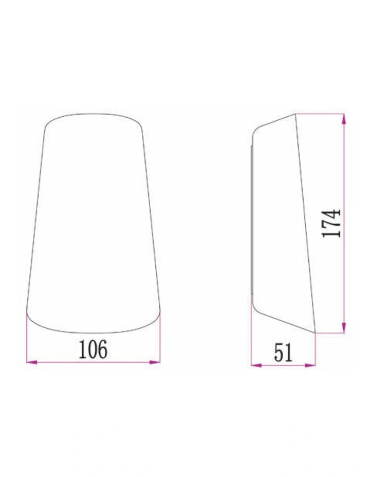 Bes LED Tri-CCT Exterior Surface Mounted Cone Up/Down Wall Light IP65 image 3