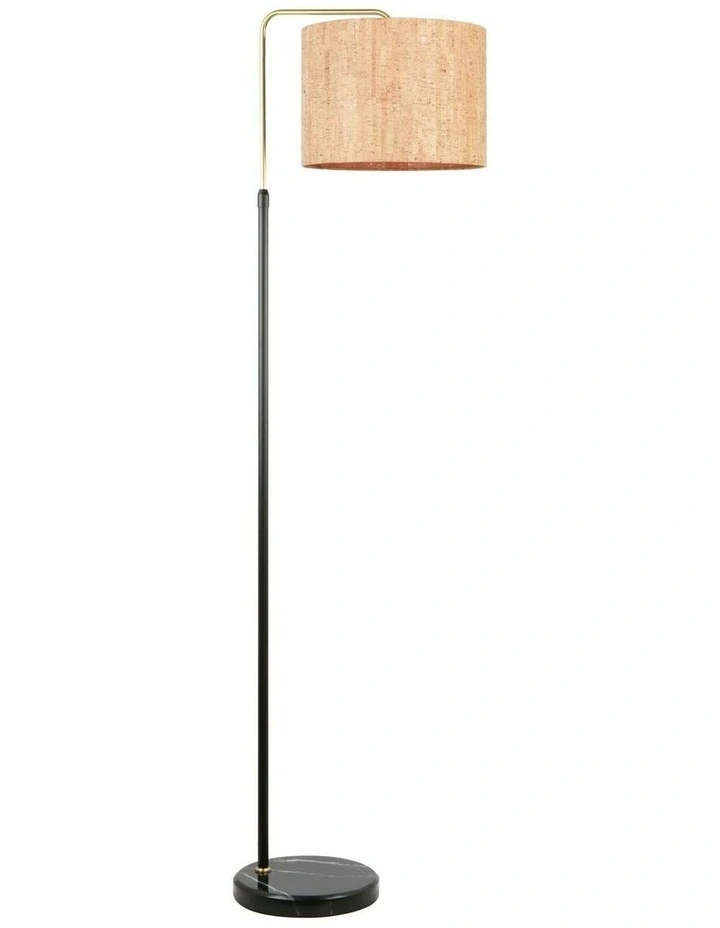 Arriba Drum Shade with Marble Base Height Adjustable Floor Lamps image 2