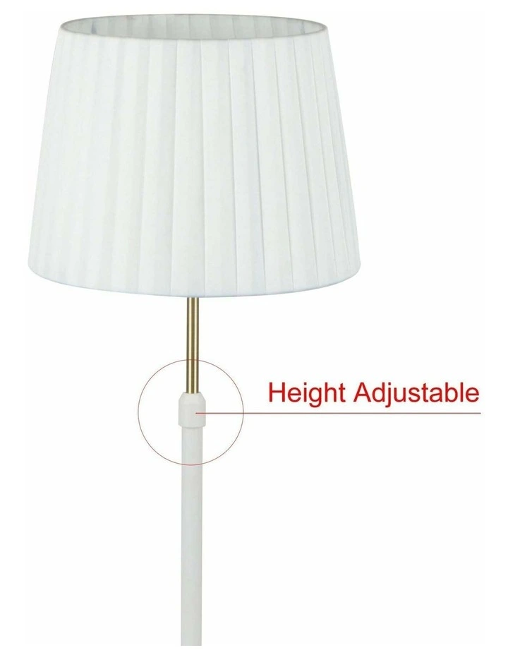 Crecer Interior Slanted Pleated Shade Height Adjustable Floor Lamps image 2