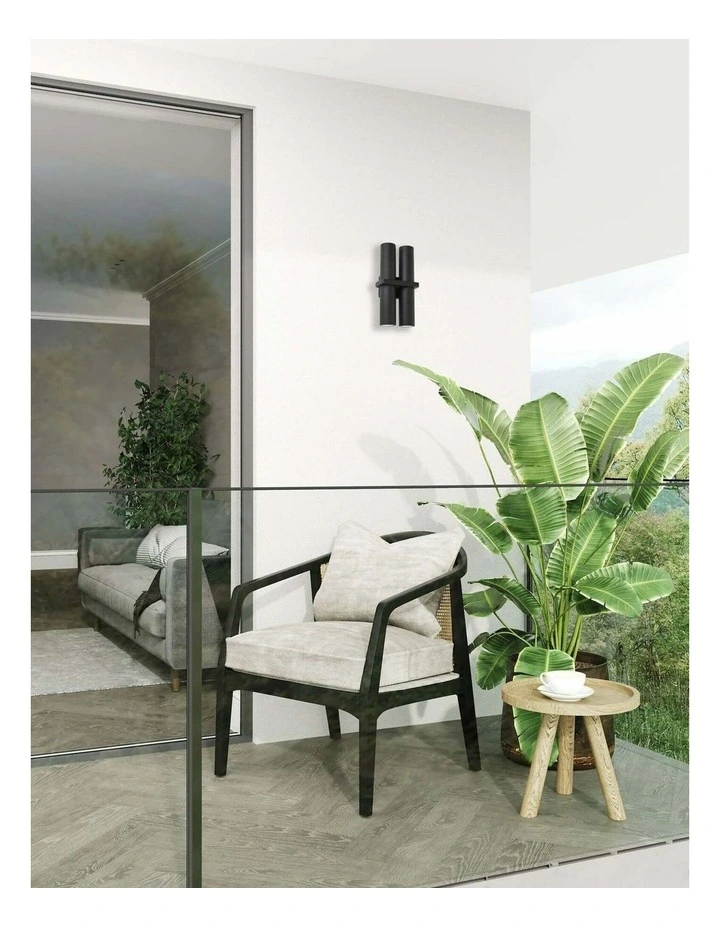 Briller Exterior Black Up/Down Single / Double Pillar Spot Light IP65 image 2
