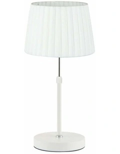 Crecer Interior Slanted Pleated Shade Height Adjustable Table Lamps