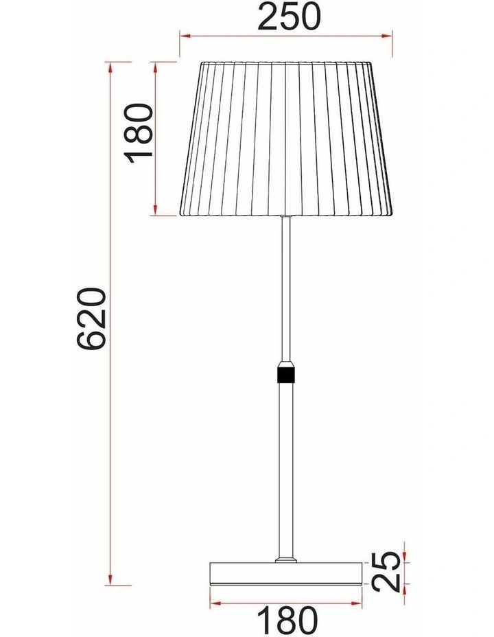 Crecer Interior Slanted Pleated Shade Height Adjustable Table Lamps image 2