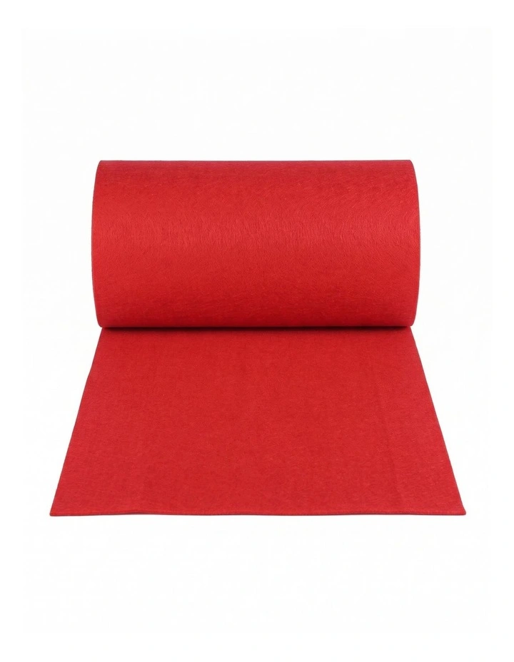 10X1.2M Red Carpet Aisle Runner Wedding Party Event Decoration Mat Rug Non-Woven Fabric Indoor image 1