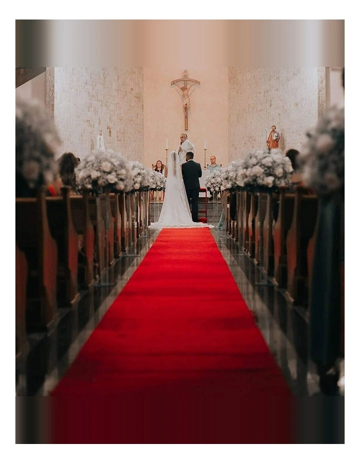 10X1.2M Red Carpet Aisle Runner Wedding Party Event Decoration Mat Rug Non-Woven Fabric Indoor image 4