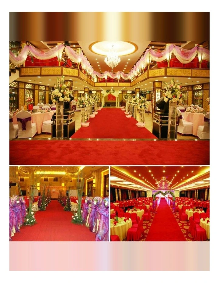 10X1.2M Red Carpet Aisle Runner Wedding Party Event Decoration Mat Rug Non-Woven Fabric Indoor image 7