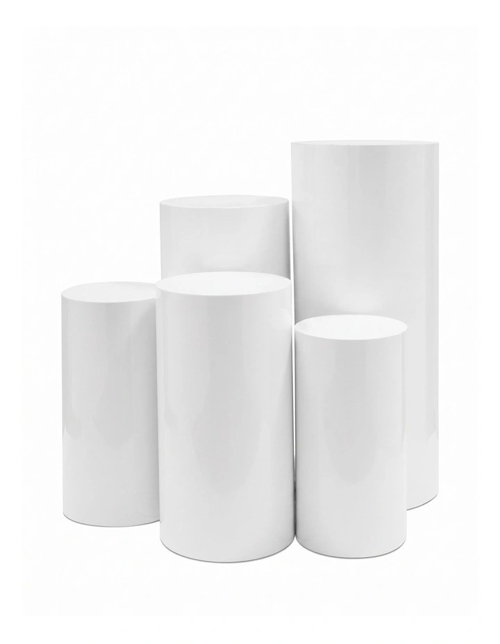 5pcs Metal Round Plinth Cylinder Pedestal Stand Wedding Decoration Cake Flower image 1