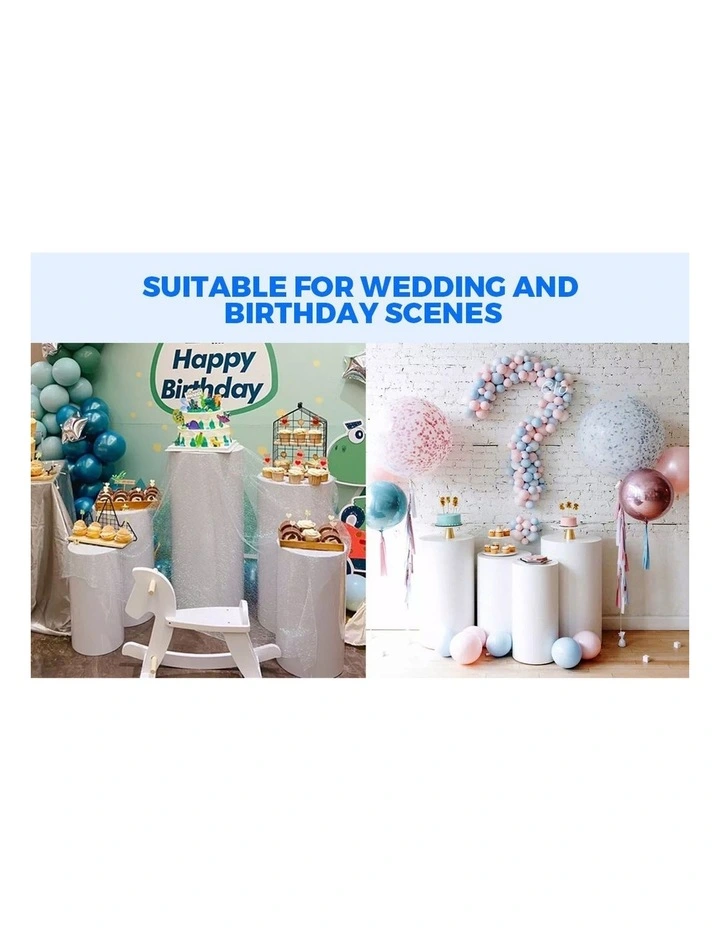 5pcs Metal Round Plinth Cylinder Pedestal Stand Wedding Decoration Cake Flower image 3