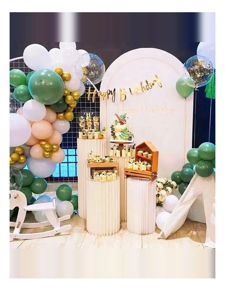 Cardboard Display Stand Round Plinth Cylinder Pedestal Flower Cake Stand 3 PCS Set for Wedding image 7