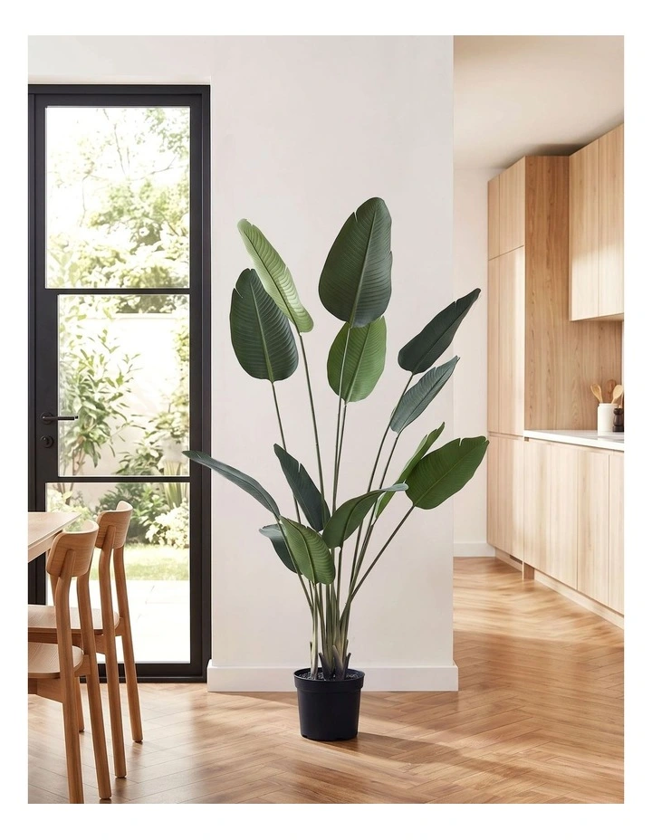 Artiss 150cm Artificial Bird of Paradise Plant Lifelike Textured Leaves Wipe-Clean Indoor Home Decor image 6