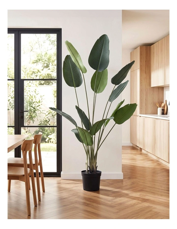 Artiss 180cm Artificial Bird of Paradise Plant Lifelike Textured Leaves Wipe-Clean Indoor Home Decor image 6