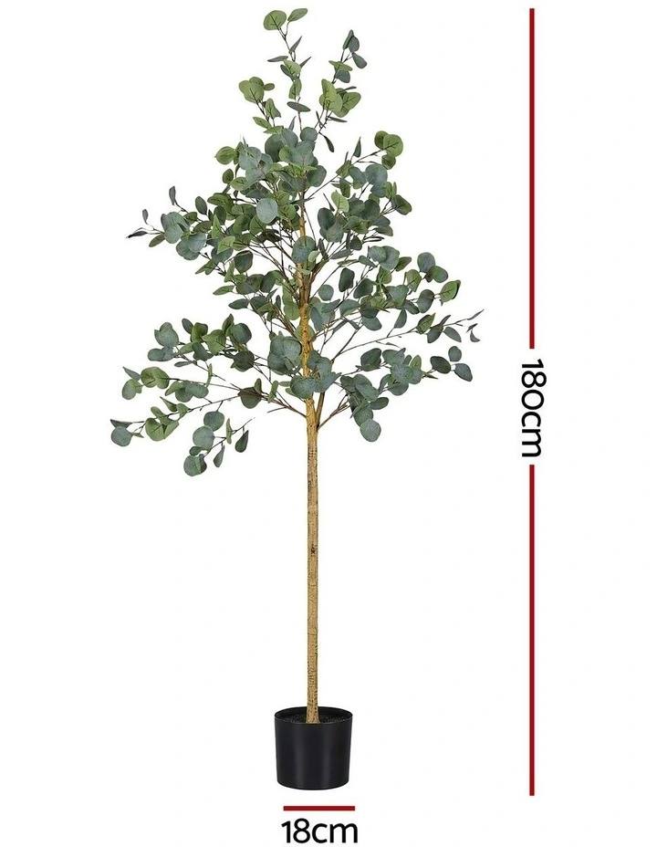Artiss 180cm Artificial Eucalyptus Tree with Realistic Textured Leaves for Indoor Home Office Decor image 2