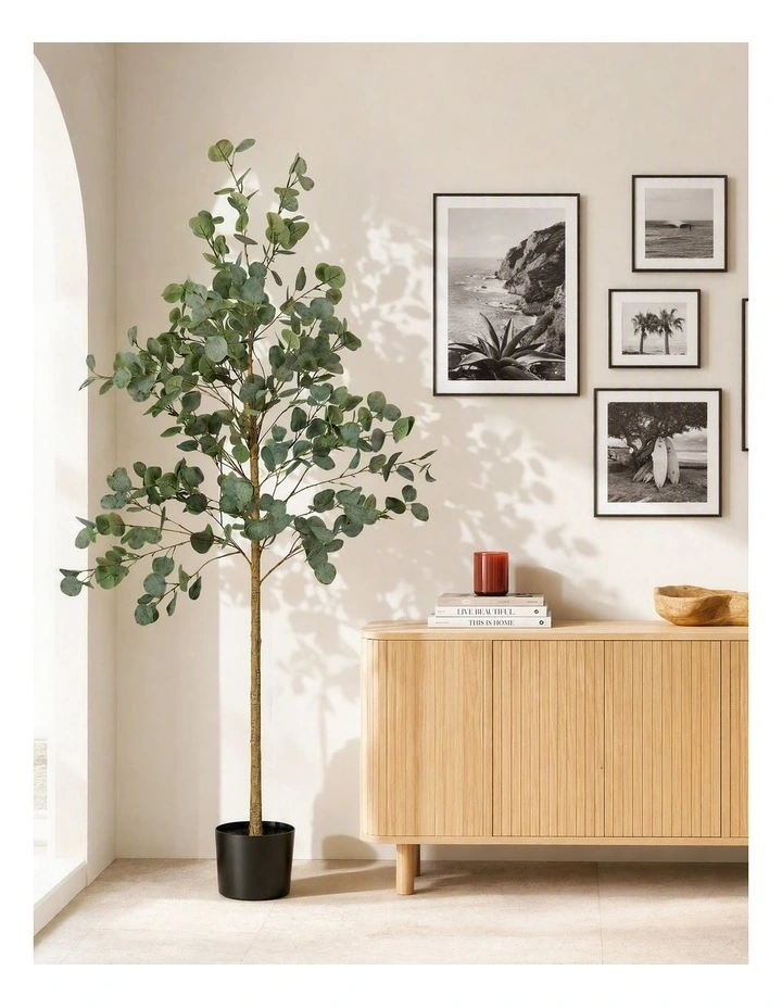 Artiss 180cm Artificial Eucalyptus Tree with Realistic Textured Leaves for Indoor Home Office Decor image 5