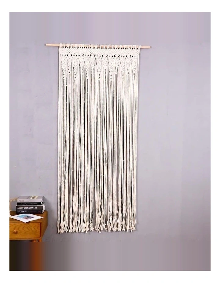 2m Heavy Duty Macrame Curtain Boho Woven Wall Hanging Window Doorway Wedding image 4