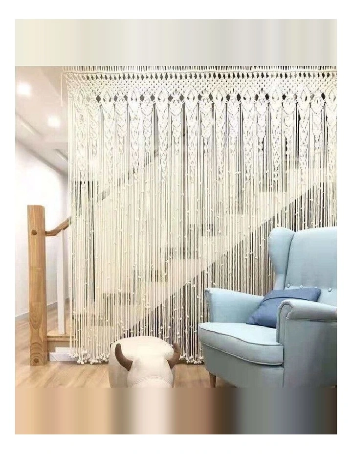 2m Heavy Duty Macrame Curtain Boho Woven Wall Hanging Window Doorway Wedding image 6