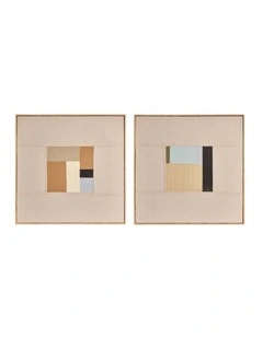 Amalfi Colour Planes Wall Art 2pcs Set - Multi-Coloured 60x60x3.2