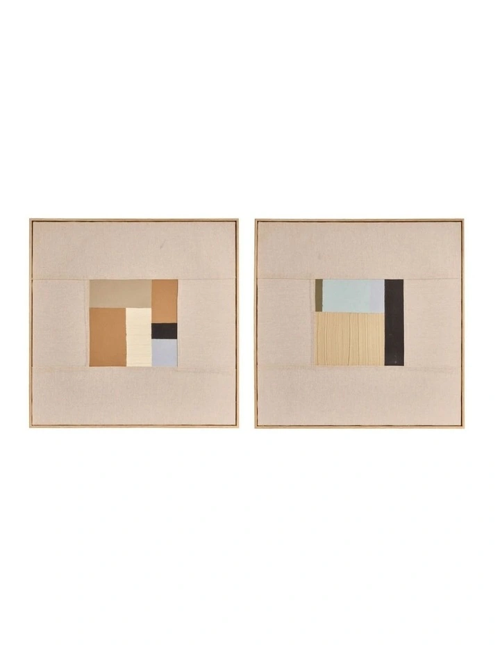 Amalfi Colour Planes Wall Art 2pcs Set - Multi-Coloured 60x60x3.2 image 1