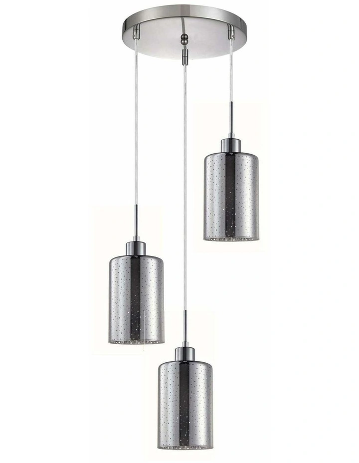 Espejo Interior Iron & Chrome Oblong Glass with Dotted Effect Pendant Lights image 1