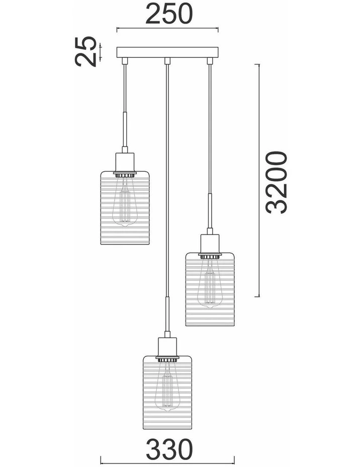 Espejo Interior Iron & Chrome Oblong Glass with Dotted Effect Pendant Lights image 3