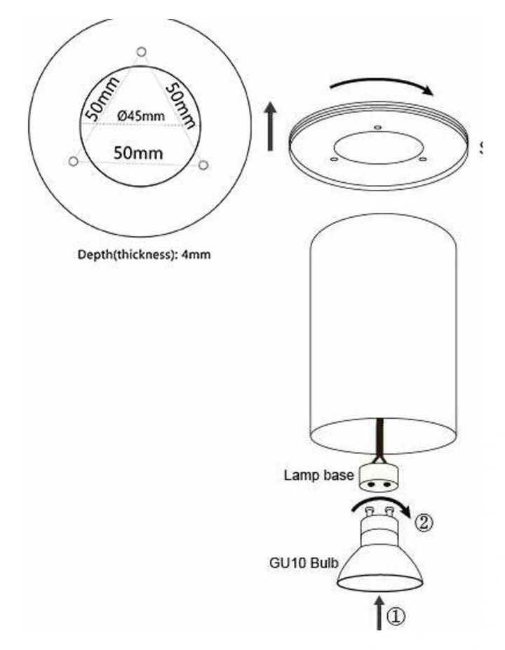 GU10 Round Surface Mounted Ceiling Downlights image 4