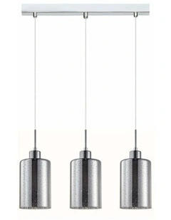 Espejo Interior Iron & Chrome Oblong Glass with Dotted Effect Pendant Lights