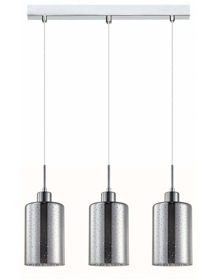 Espejo Interior Iron & Chrome Oblong Glass with Dotted Effect Pendant Lights image 1
