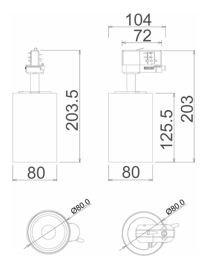 4 Wire 3 Circuit LED Tri-CCT Dimmable Adjustable Track Heads image 2