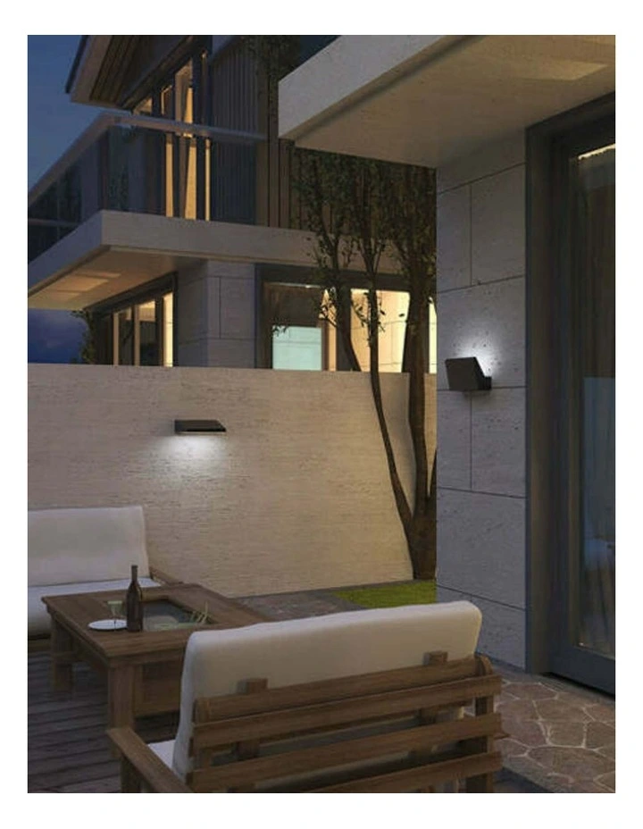 Plana Exterior LED Adjustable Wedge Surface Mounted Wall Lights IP65 image 2