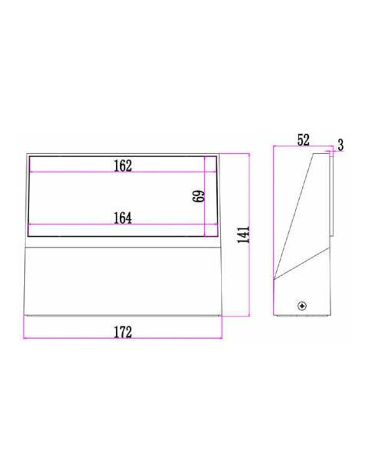 Plana Exterior LED Adjustable Wedge Surface Mounted Wall Lights IP65 image 2