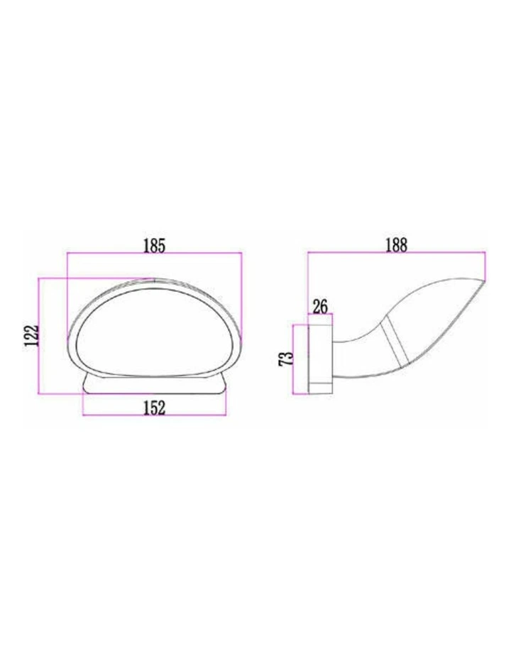 Bocina Exterior LED Semicircle Surface Mounted Wall Lights IP65 image 2