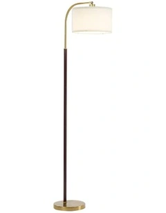 Oikiture Floor Lamp Standing Lamp Metal Frame Plastic Shade Black&Gold