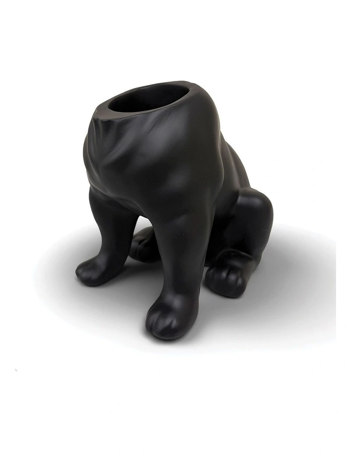 Urban Attitude Maggie Bulldog Planter - Matte Black image 1