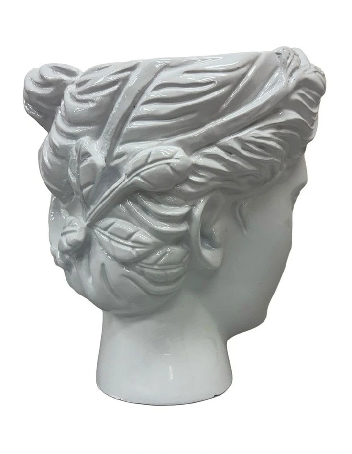 Urban Attitude Venus Head Planter - Matte White image 2