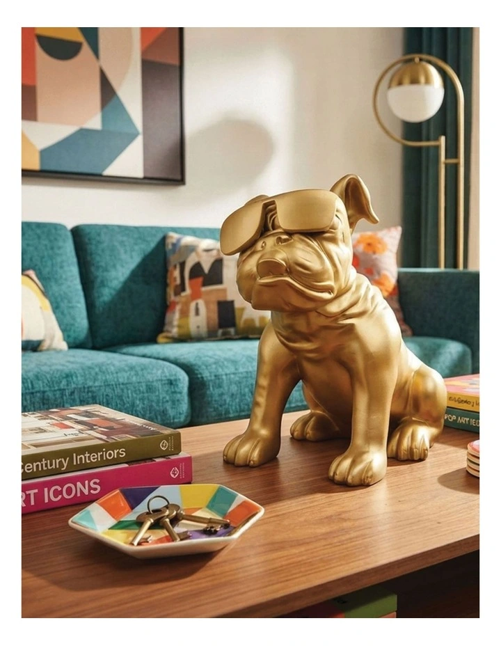 Urban Attitude Bulldog Statue - Matte Gold image 6