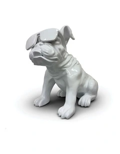 Urban Attitude Bulldog Statue - Gloss White