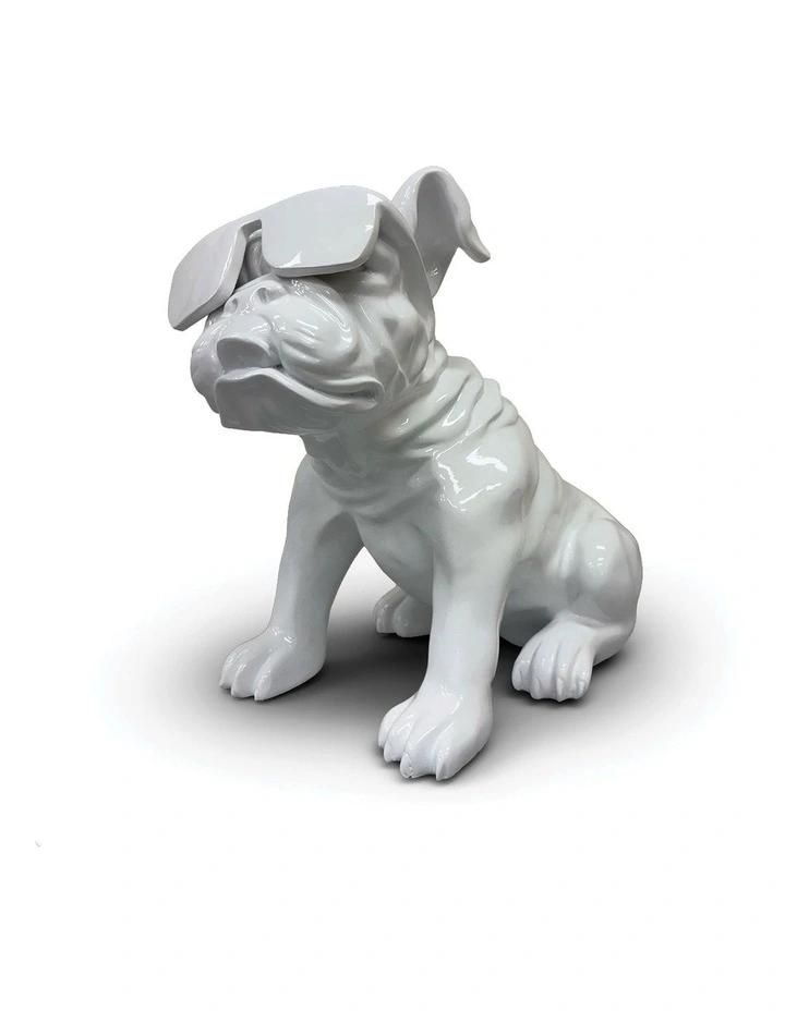 Urban Attitude Bulldog Statue - Gloss White image 1