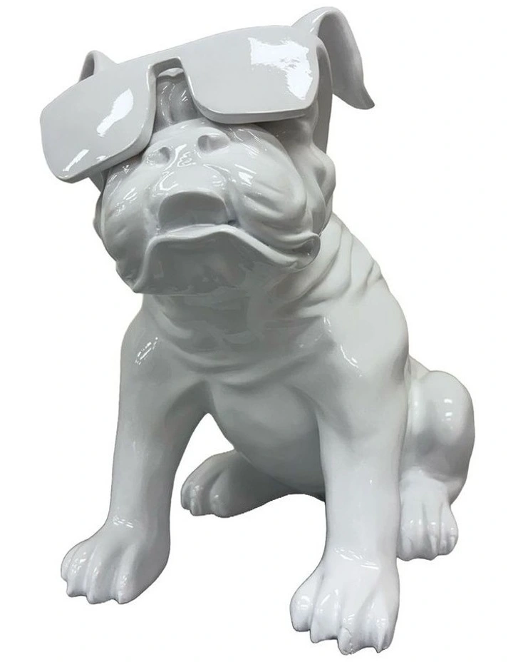 Urban Attitude Bulldog Statue - Gloss White image 2