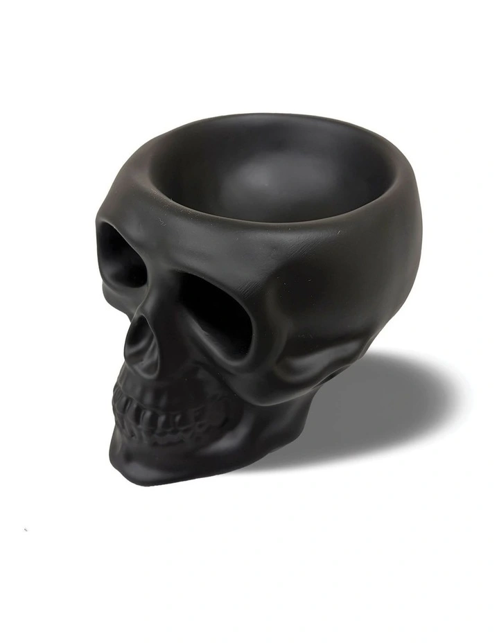 Urban Attitude Skull Statue - Matte Black image 1