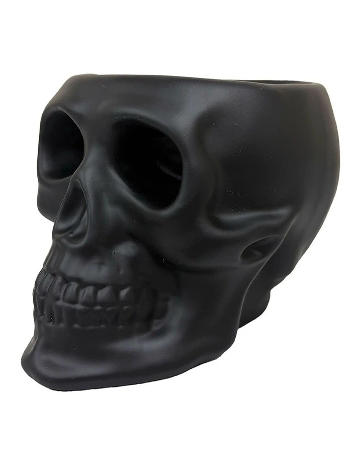 Urban Attitude Skull Statue - Matte Black image 2
