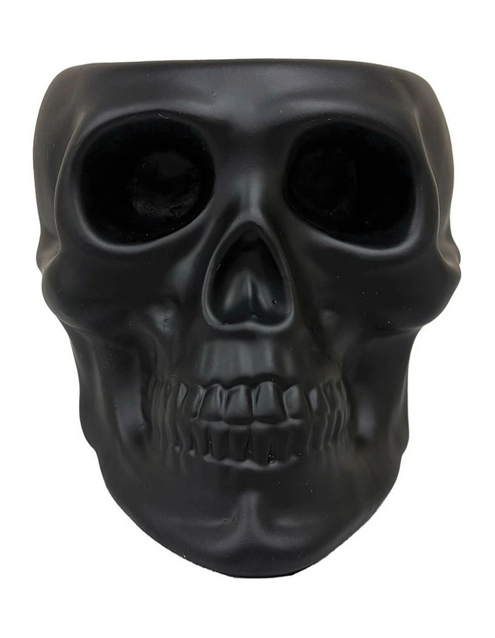 Urban Attitude Skull Statue - Matte Black image 3