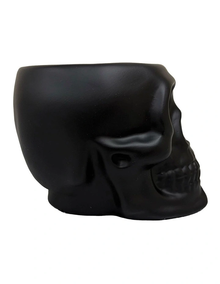 Urban Attitude Skull Statue - Matte Black image 4