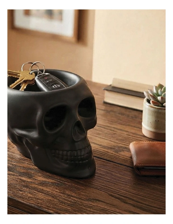 Urban Attitude Skull Statue - Matte Black image 6