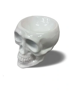 Urban Attitude Skull Statue - Matte White