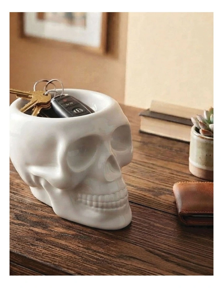 Urban Attitude Skull Statue - Matte White image 6