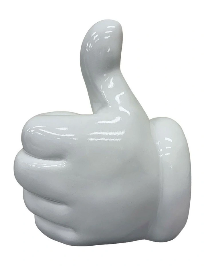 Urban Attitude Thumbs Up Statue - Glossy White image 2